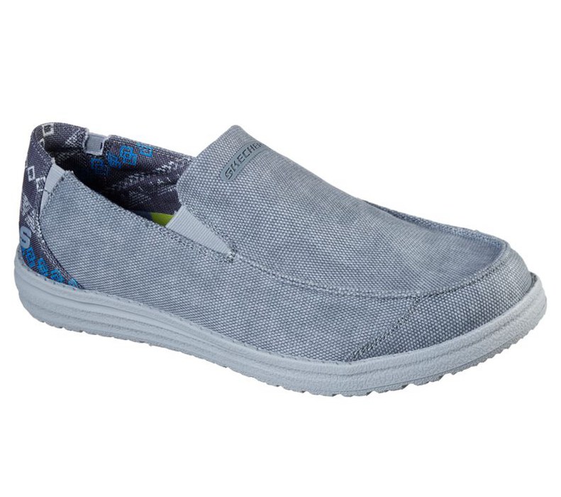 Skechers Relaxed Fit: Melson - Ralo - Mens Slip On Shoes Grey [AU-UW7343]